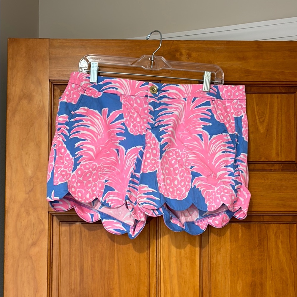Pink and Blue Women's Shorts